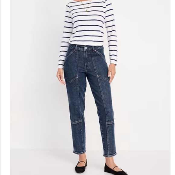 OLD NAVY High-Waisted OG Straight Utility Jeans - Picture 1 of 6